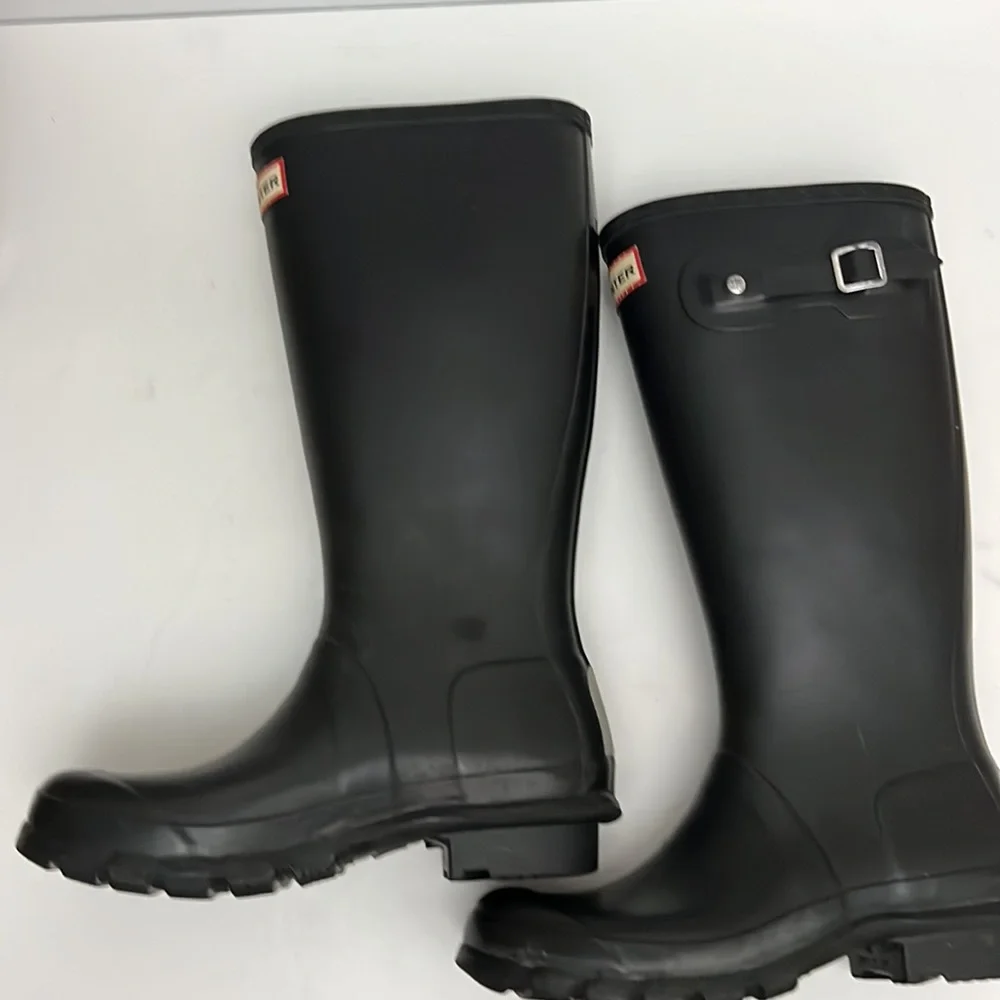Hunter Original Kids' Classic Rain Boot Black Mate Little Kid/Big Kid) S… - Picture 11 of 16